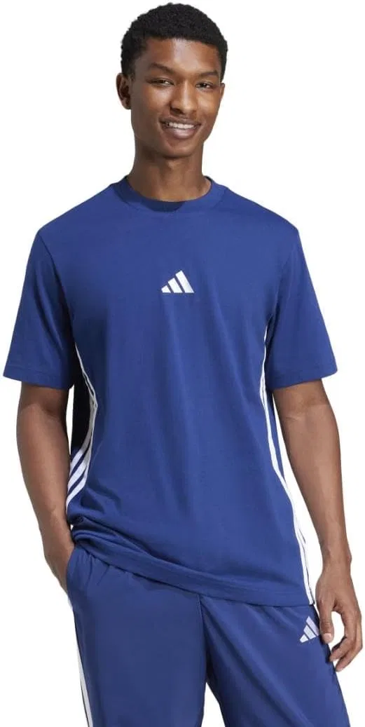 Футболка с полосками adidas, темно-синий/белый
