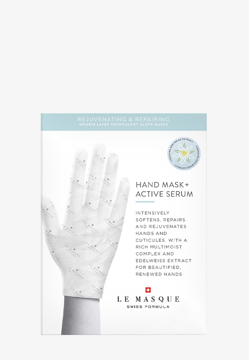 

Маска для рук REJUVENATING & REPAIRING HAND MASK Le Masque Switzerland, цвет light blue