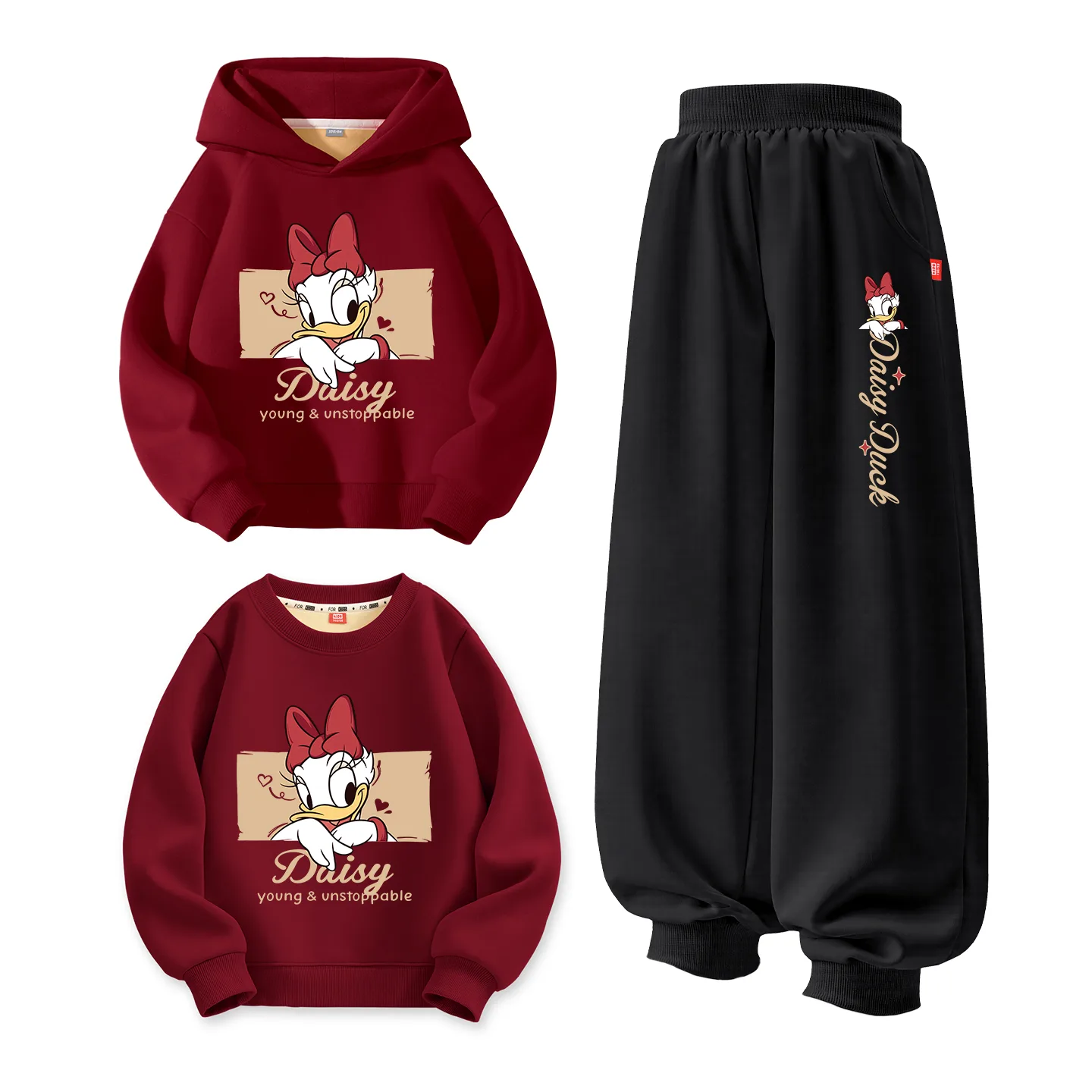 Disney Kids Tang Suits Thickness, [Thickened and Fleece-Lined]Dihe Look Burgundy+Dihe Look Navy Blue+Dihe Look Burgundy — фото 3
