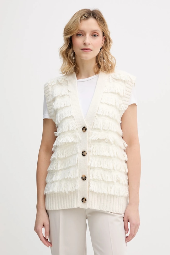 

Жилет из шерстяной смеси Sisley, бежевый