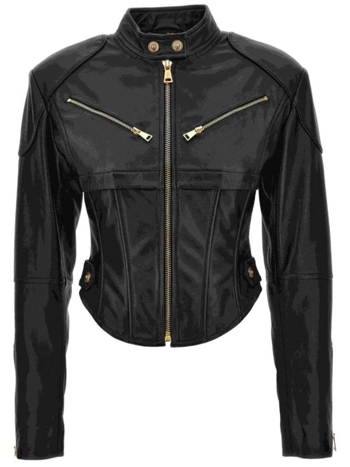 

Кожаная куртка Versace Jeans Couture, черный
