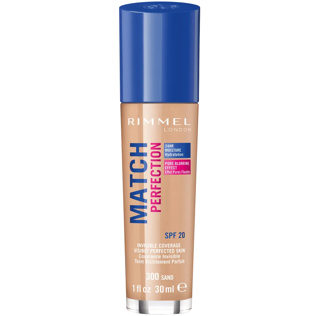 

Увлажняющая тональная основа для лица песок 300 Rimmel Match Perfection, 30 мл