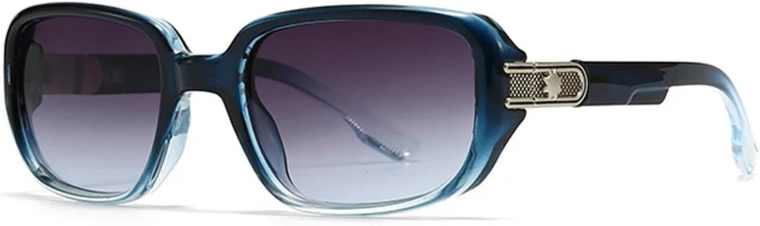 

Мужские солнцезащитные очки в стиле ретро с заклепками, модные солнцезащитные очки с градиентным переходом цвета, защита от УФ-излучения UV400, женские солнцезащитные очки TVTBBVV, Blue Gray Gradient