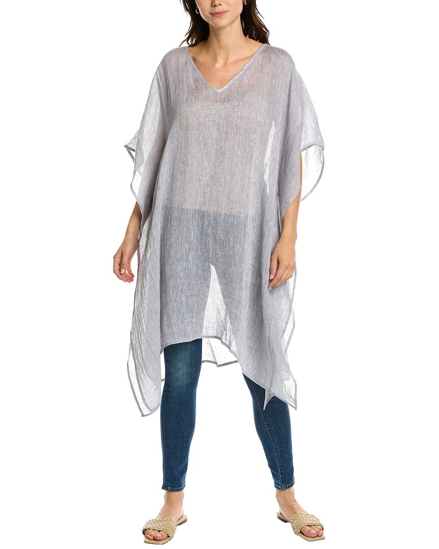 

Льняной кафтан ЭЙЛИН ФИШЕР Eileen Fisher, серый