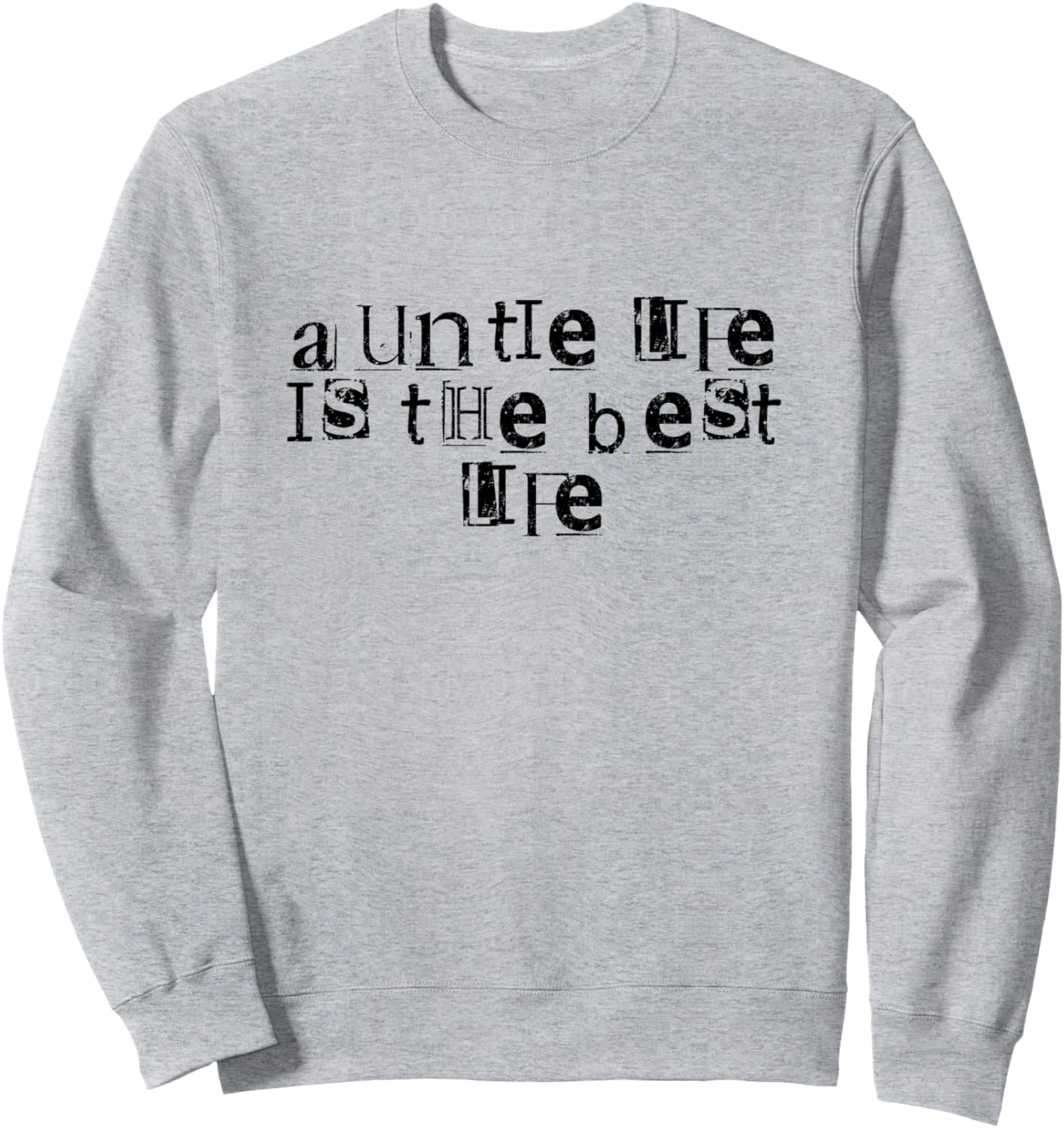 

Толстовка с надписью «Тетя, жизнь - лучшая жизнь» Auntie Life Is The Best Life, серый
