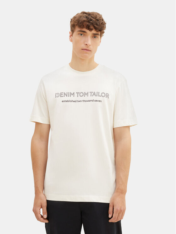 

Футболка стандартного кроя Tom Tailor Denim, белый