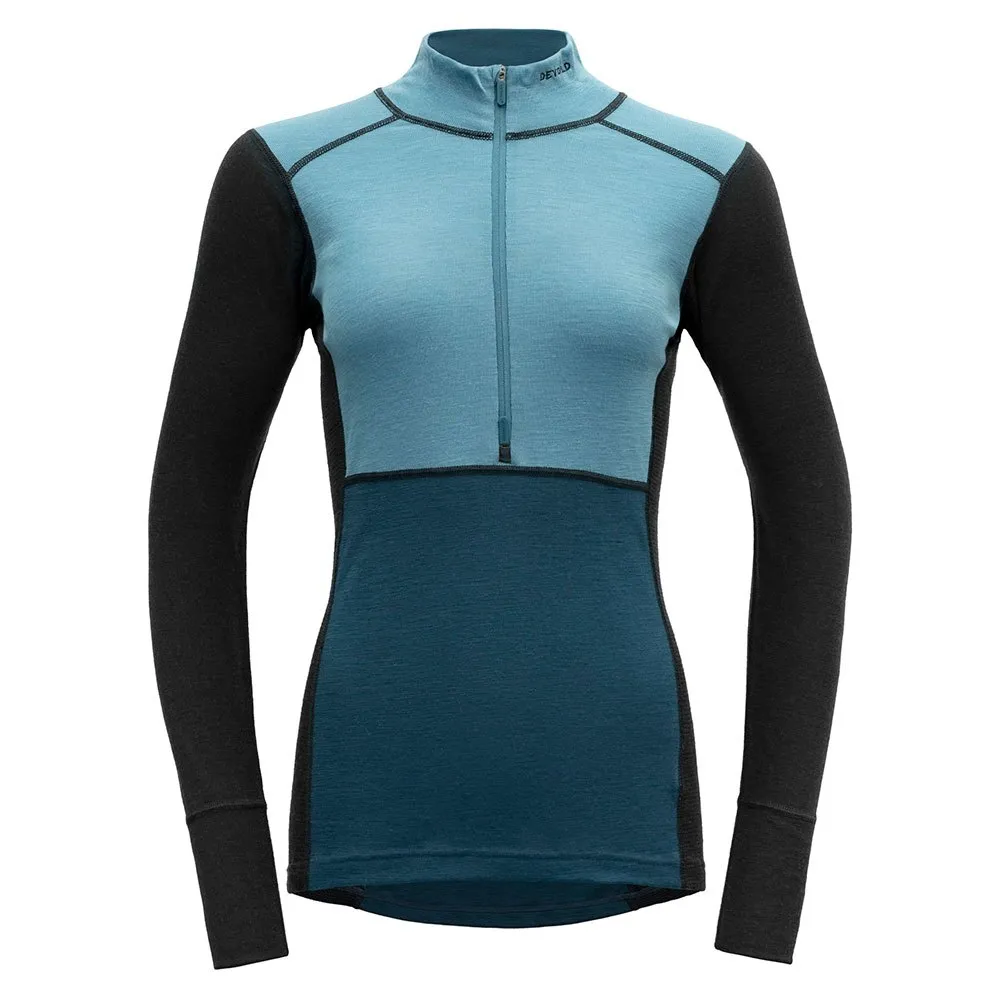 

Лонгслив DEVOLD OF NORWAY Lauparen Merino 190 half zip, синий