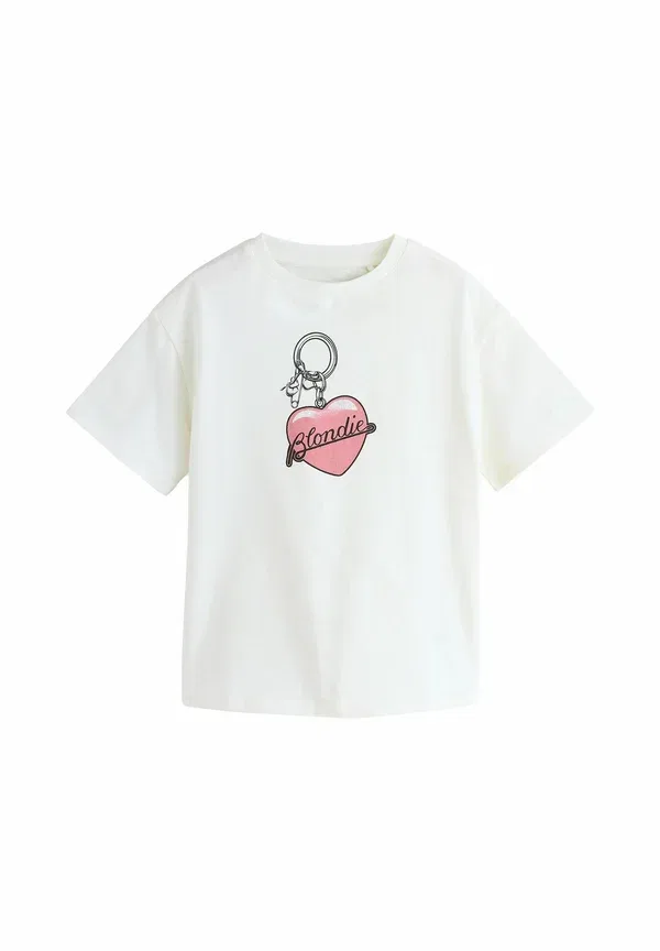 Футболка Next Blondie band print t-shirt, белый шарм