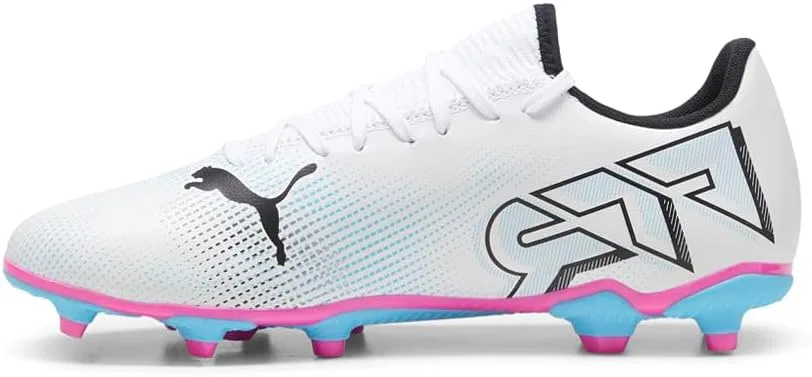 Мужские кроссовки PUMA Future 7 Play Firm для искусственного грунта, Puma White Puma Black Poison Pink — фото 3