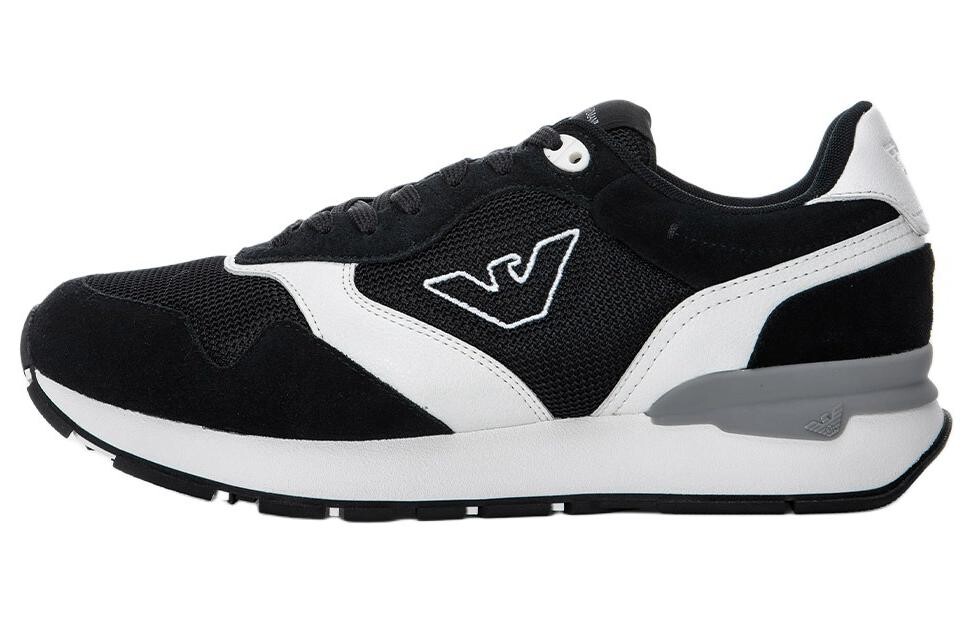 

Кроссовки EMPORIO ARMANI Lifestyle Shoes Men Low-top Navy Blue Off-white, синий