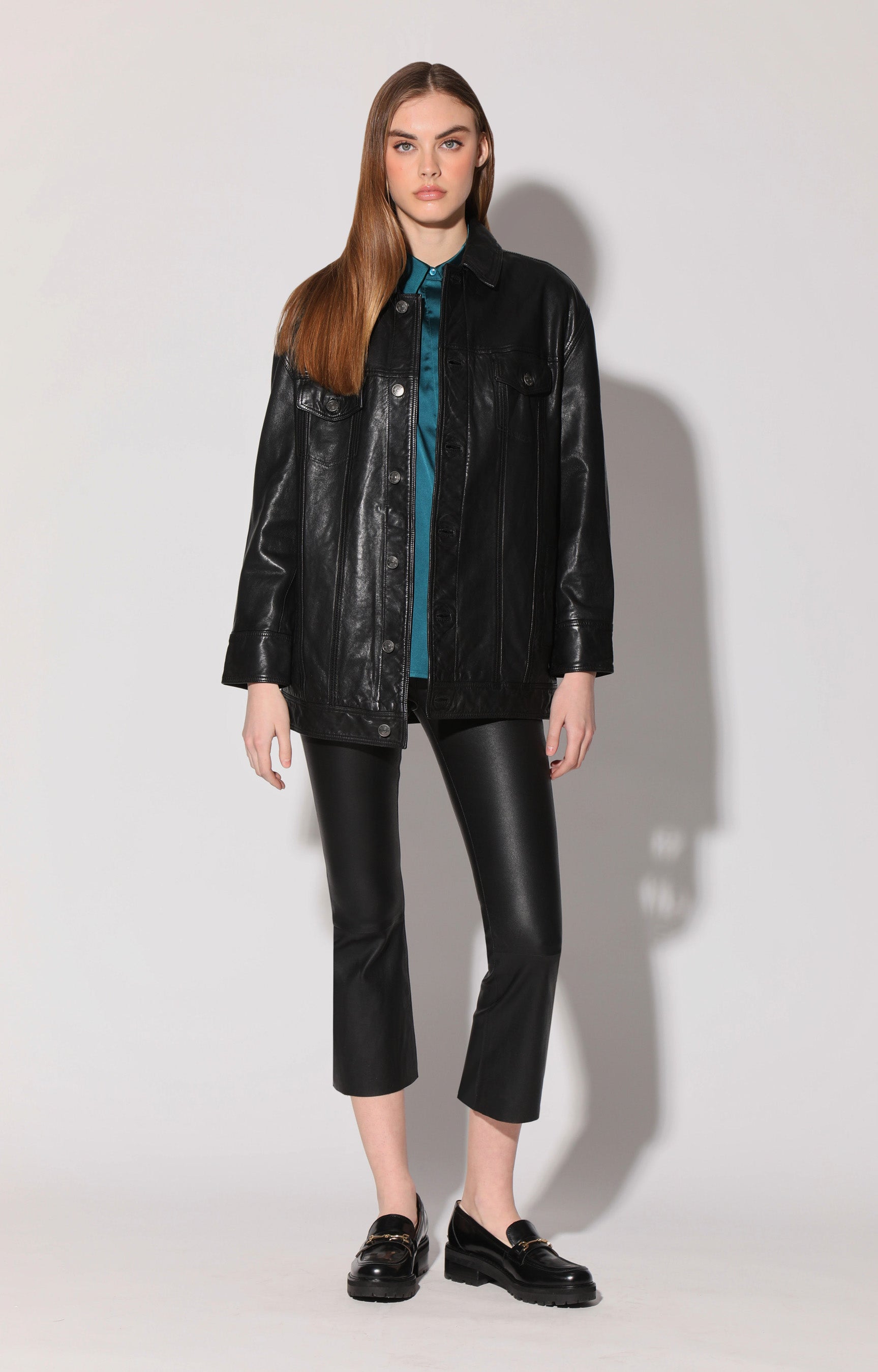 

Куртка Sutton, черная - VT Wash Leather Walter Baker