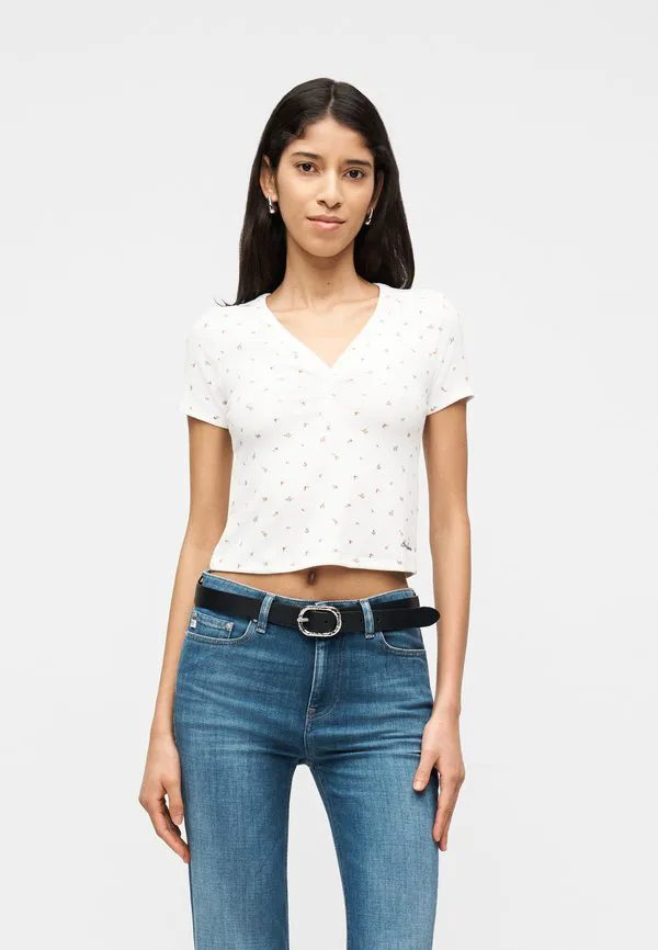 

Футболка с принтом «хенли» Guess Jeans, White, Белый, Футболка с принтом «хенли» Guess Jeans, White