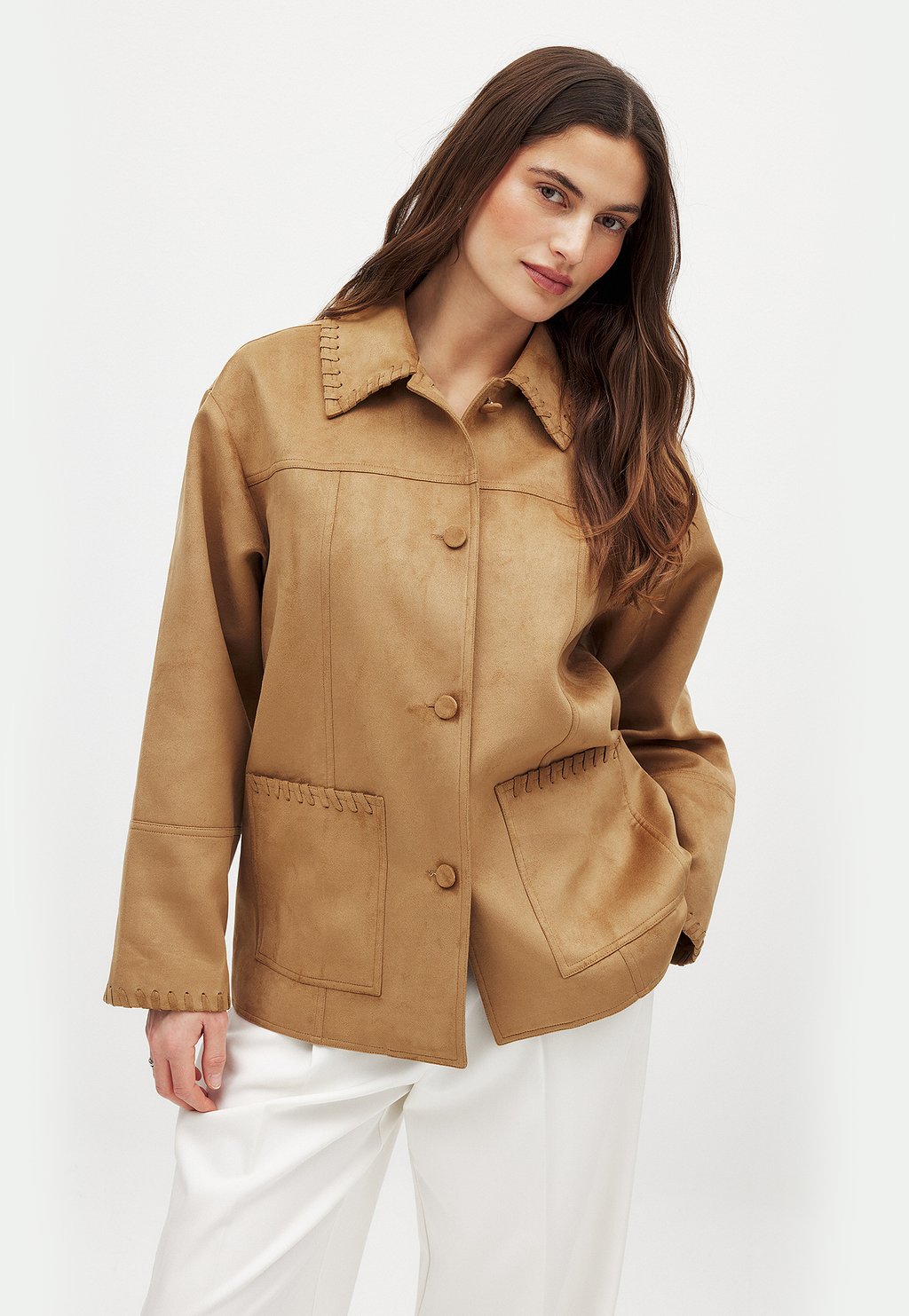 

Куртка из искусственной кожи SEAM DETAIL NA-KD, коричневый