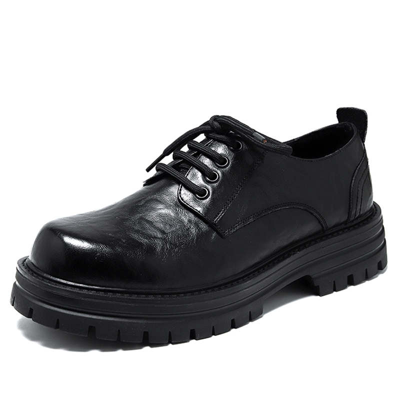 WEISHIBANGWEI Мужские повседневные туфли из черной лаковой кожи, цвет Black Patent Leather — фото 3