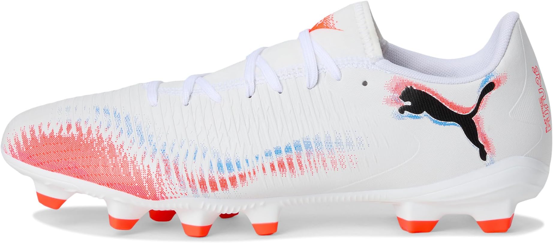 Кроссовки PUMA Men's Future 8 Play Firm, Artificial Ground Soccer Cleats, White/Black/Glowing Red — фото 4