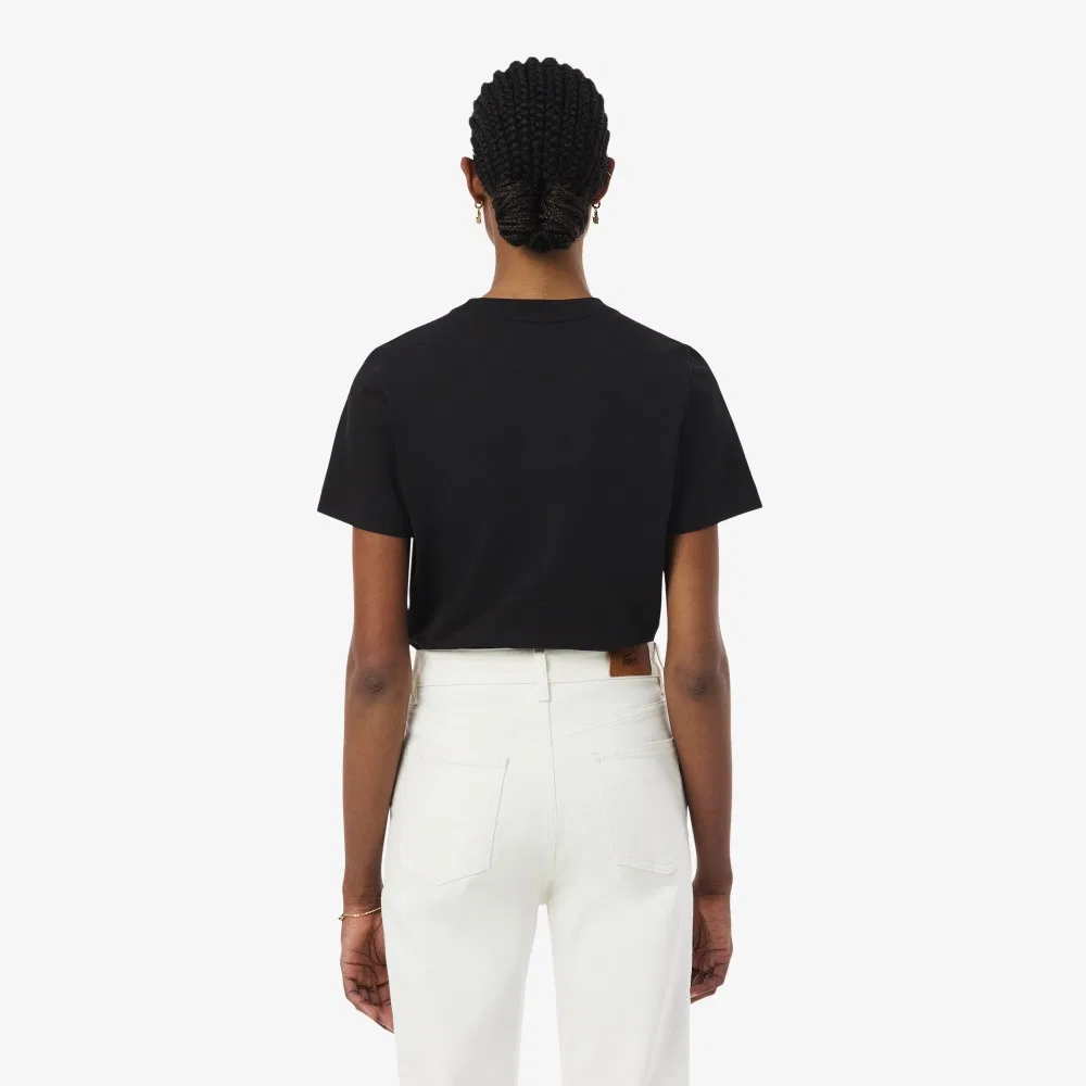 Футболка Lacoste Soft Branding, чёрная — фото 3