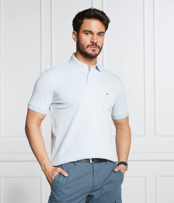 Поло мужское Tommy Hilfiger с коротким рукавом, голубой — фото 3