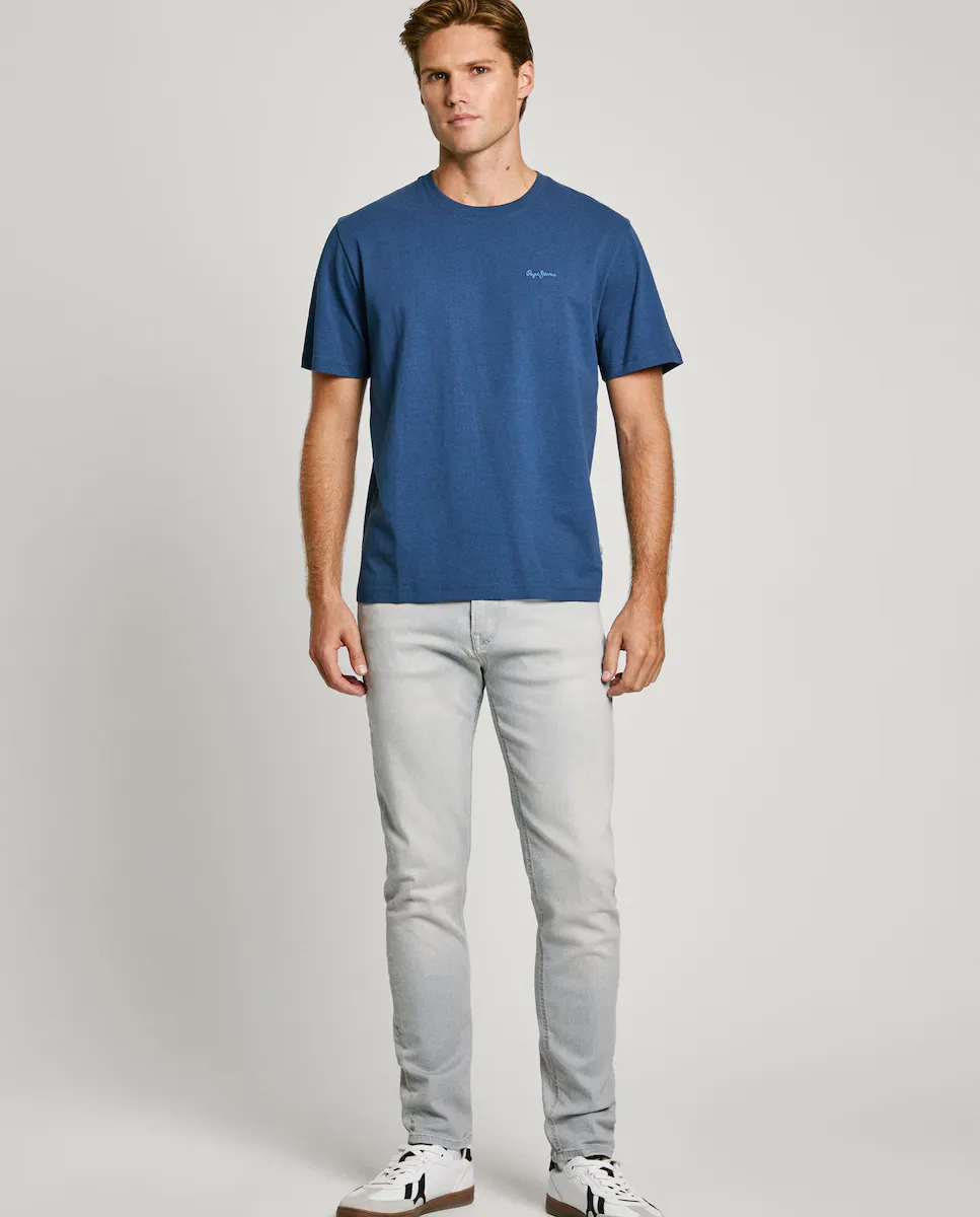 

Мужские облегающие джинсы Hatch из эластичной ткани Pepe Jeans, светло-серый