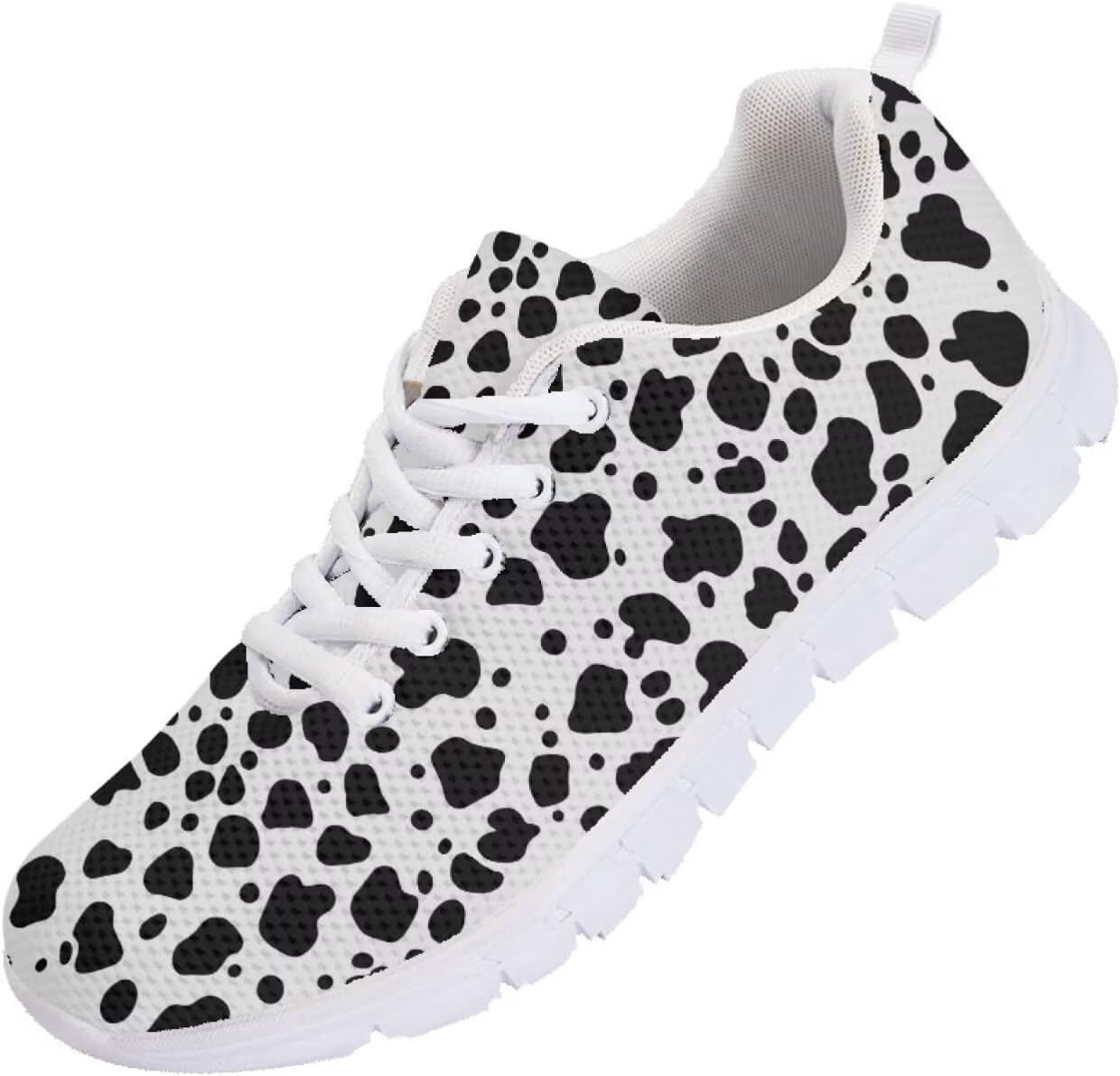 

Мужские кроссовки Funnydude с забавным принтом 2025 года Легкие дышащие удобные спортивные туфли, Cow Print