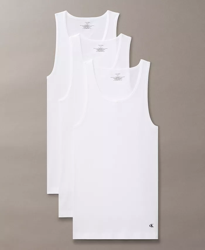 

Мужские классические майки из хлопка, 3 шт Calvin Klein, белый