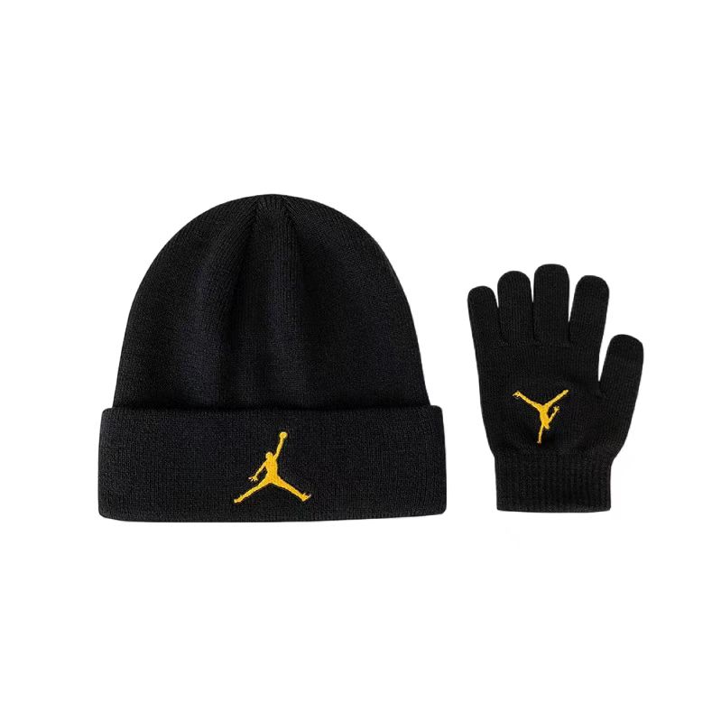 

Акриловая вязаная шапка Unisex Jordan, черный/золото