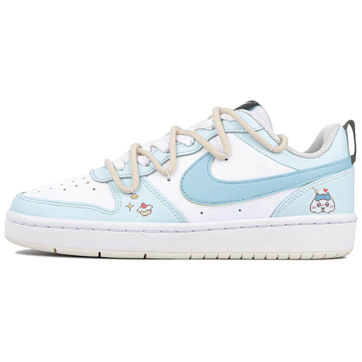 

Кроссовки Nike Court Borough Skateboard Shoes Women's Low-Top White Blue, Белый, Кроссовки Nike Court Borough Skateboard Shoes Women's Low-Top White Blue