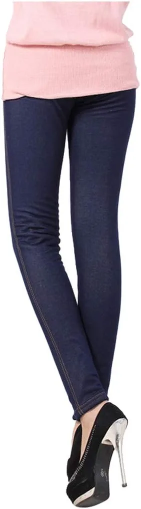 Женские зимние джинсы с флисовой подкладкой, Slim Fit, утепленные — фото 4