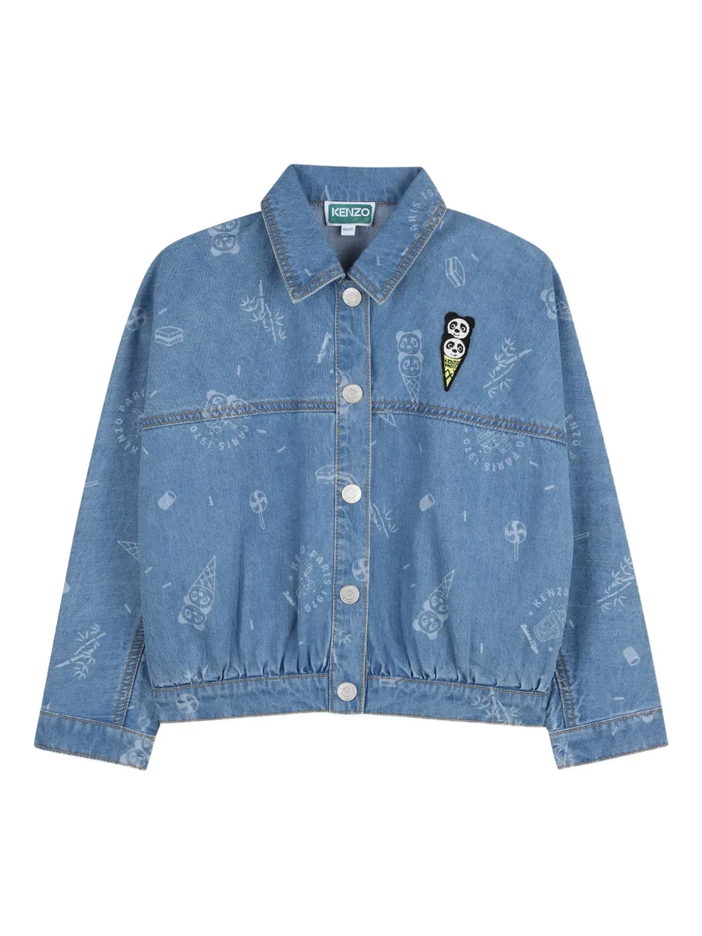 Джинсовая куртка с аппликацией Kenzo Kids, синий