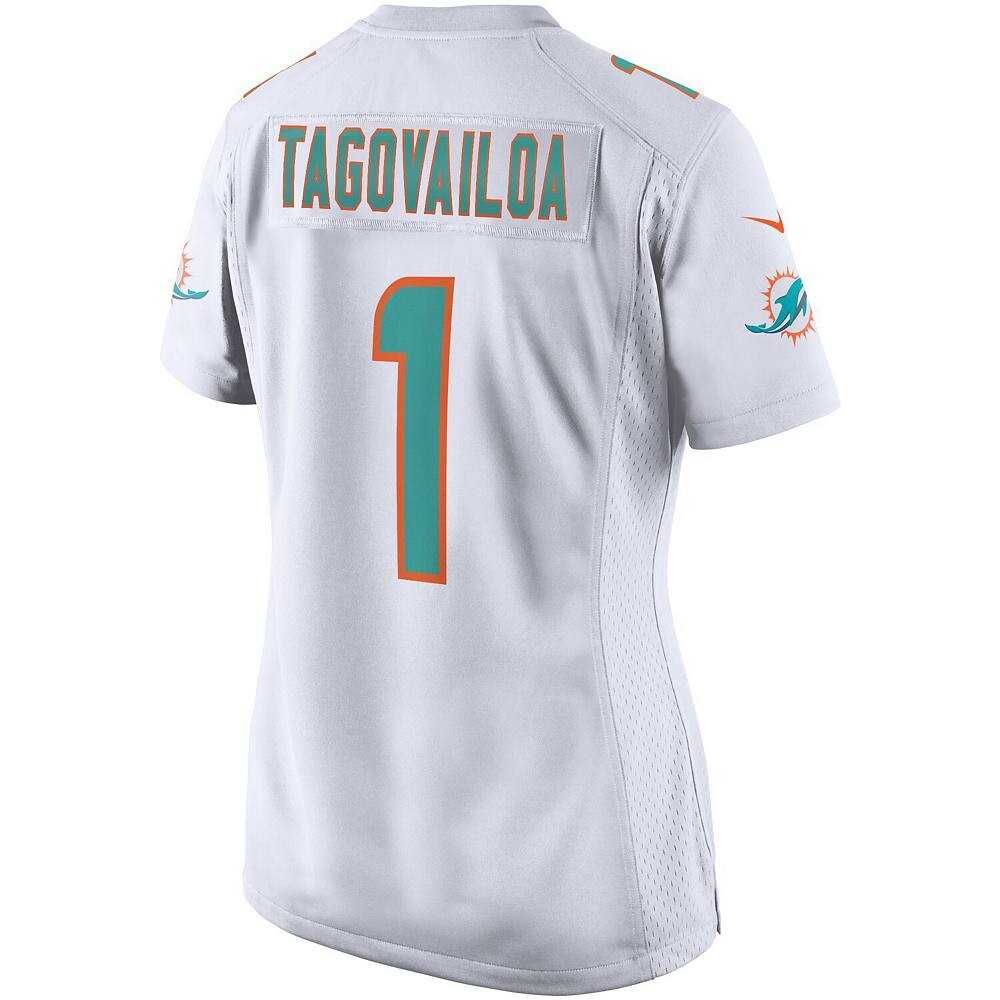 Женское белое джерси Nike Tua Tagovailoa Miami Dolphins Game, цвет Dol White — фото 4