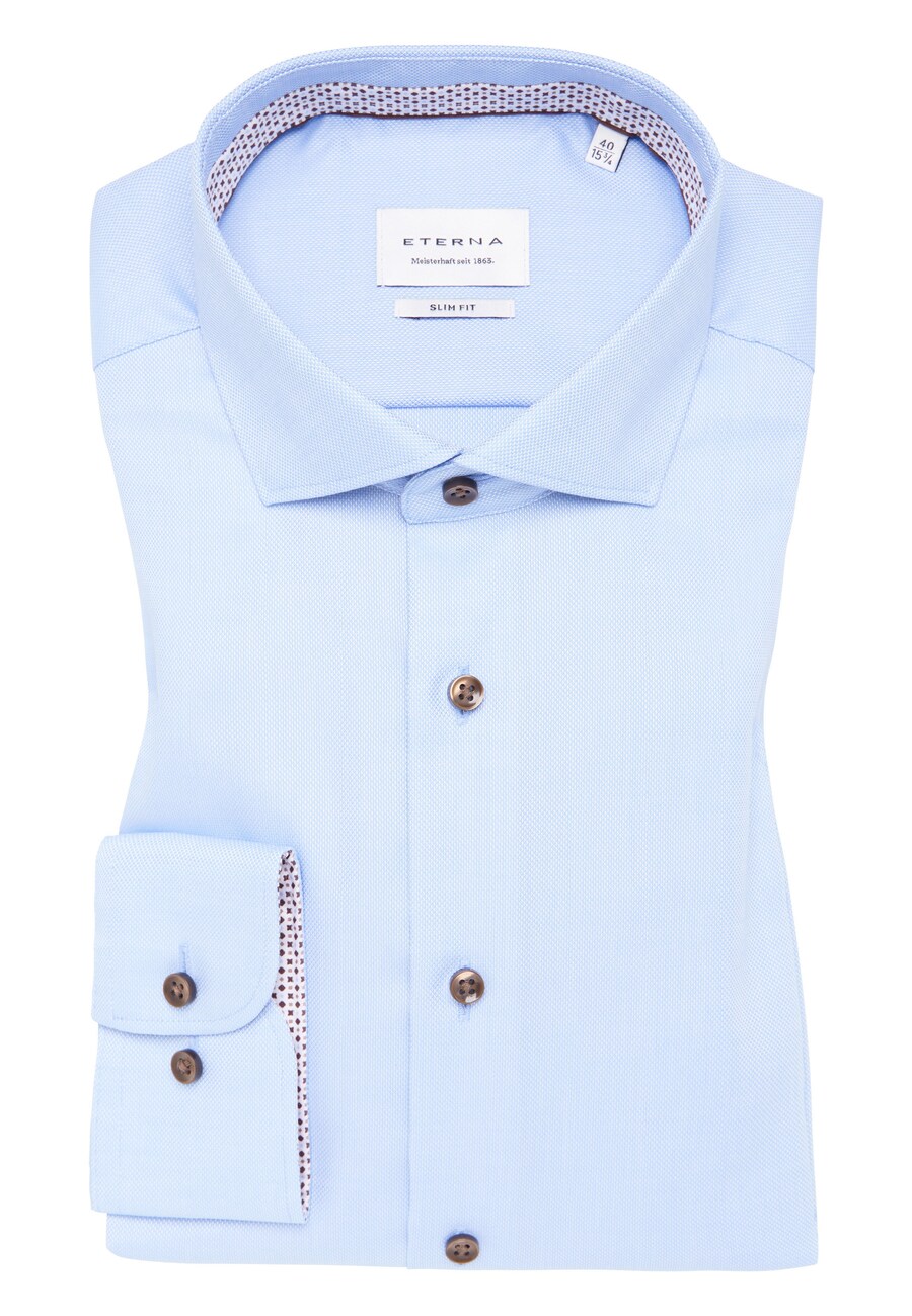 

Рубашка делового кроя Slim Fit ETERNA, светло-голубой
