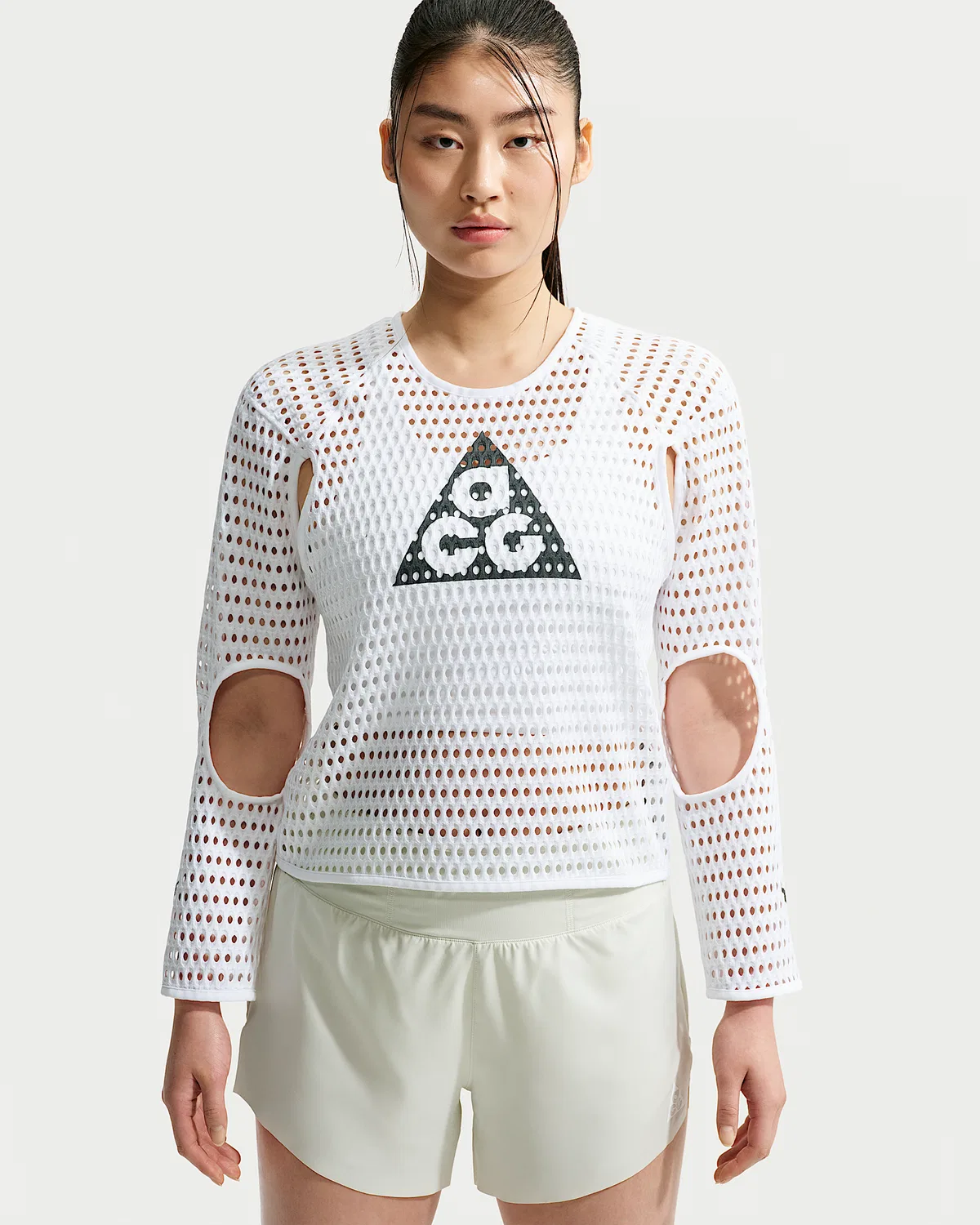 Женская длинная футболка Dri-FIT для трейлраннинга ACG Radical AirFlow NXT, White/Anthracite