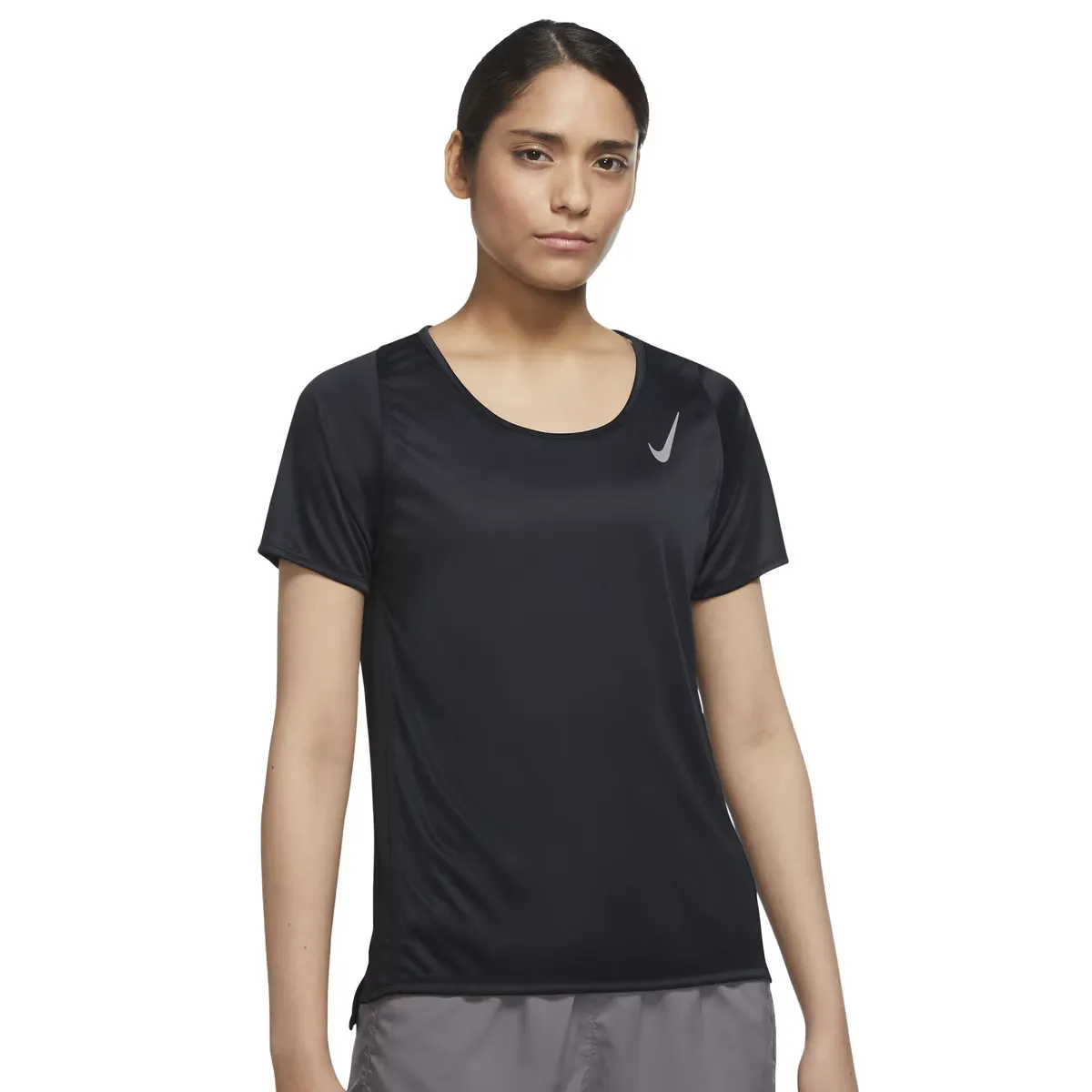 

Женская футболка Nike Dri-FIT Race, черный/серый