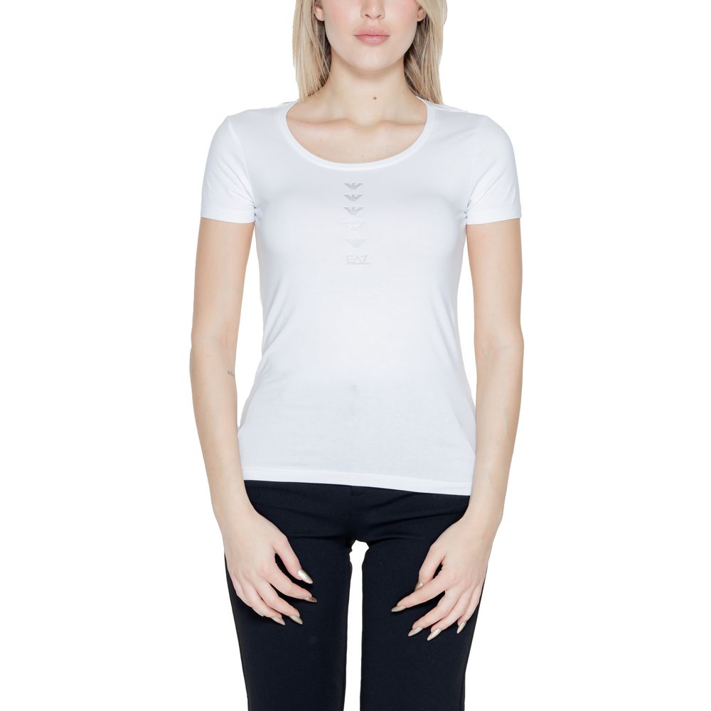 

Белые хлопковые топ и футболка Armani EA7 Emporio