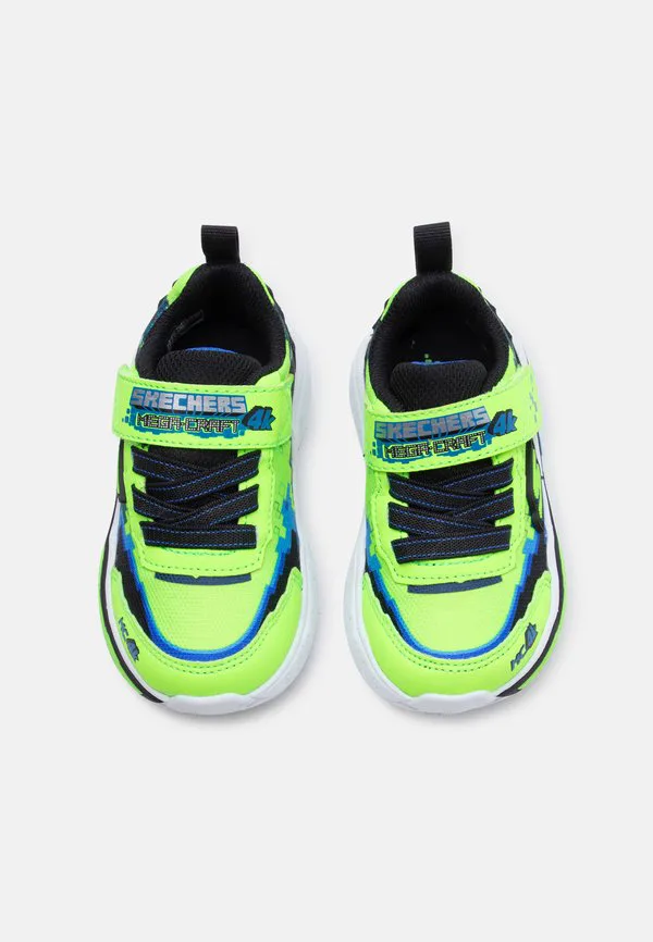Низкие кроссовки mega scene Skechers, Lime/Black/Blue — фото 4
