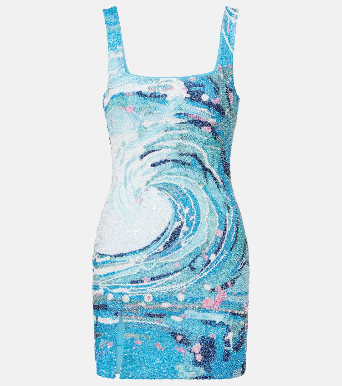 

Мини-платье Le Sable с бисером Staud, Tidal Wave