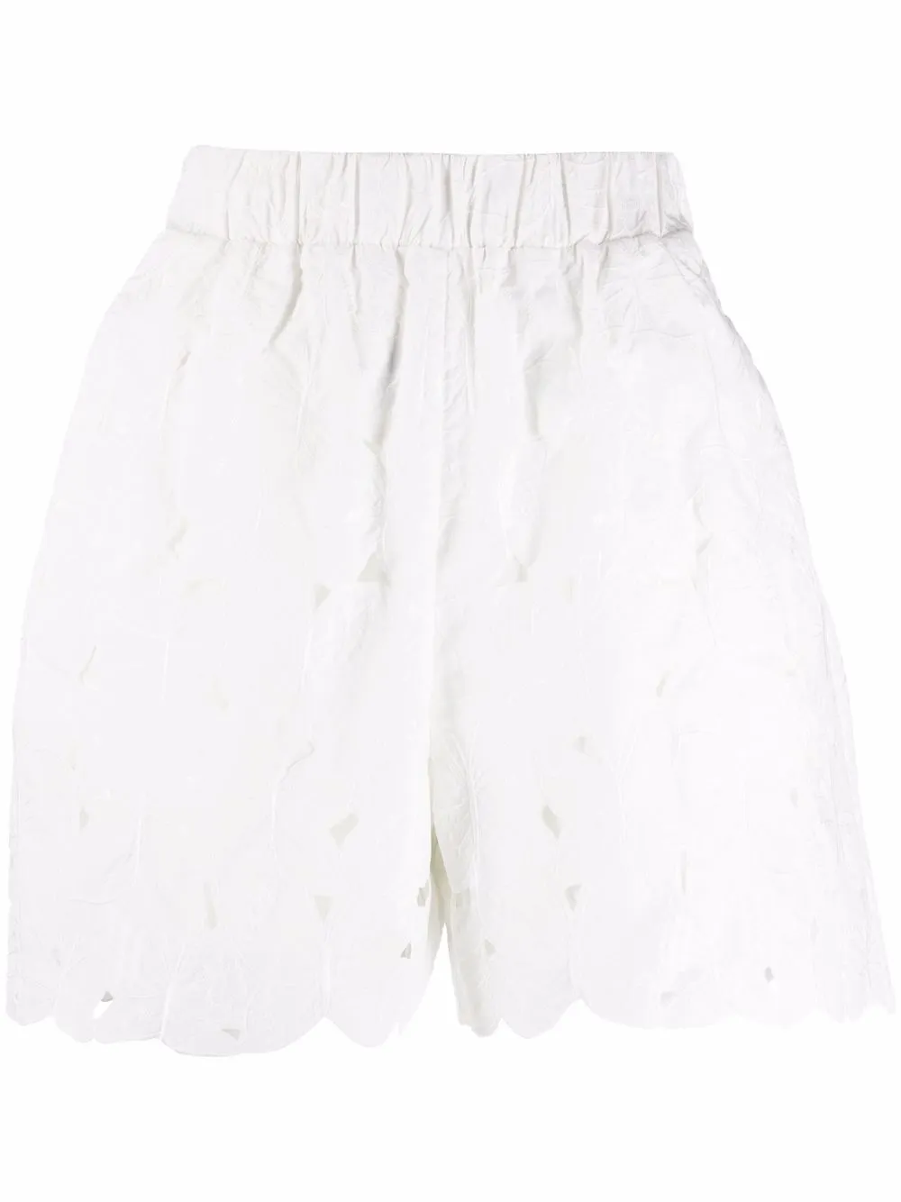 

Шорты с завышенной талией и вышивкой Red Valentino, белый