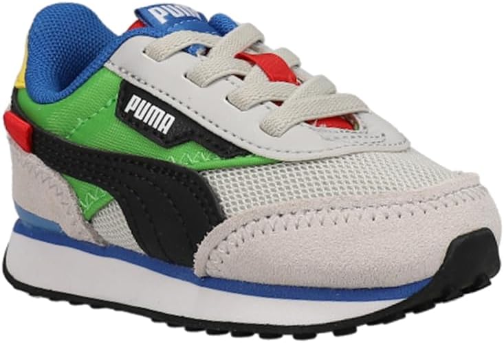 Детские кроссовки Puma Future Rider для детей (унисекс), зеленый/фиолетовый/серый — фото 3