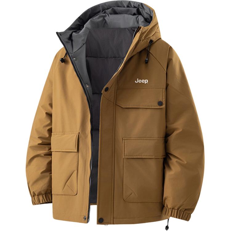 

Пуховик Unisex с капюшоном утепленный парка Jeep, caramel
