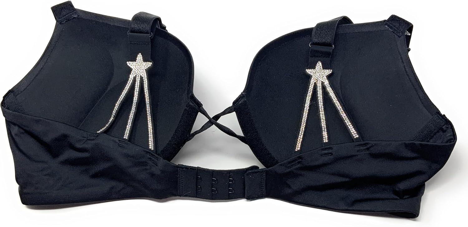 Бюстгальтер Very Sexy Bombshell от Victoria's Secret с эффектом увеличения на 2 чашки, Black Smooth/Bling Stars — фото 2