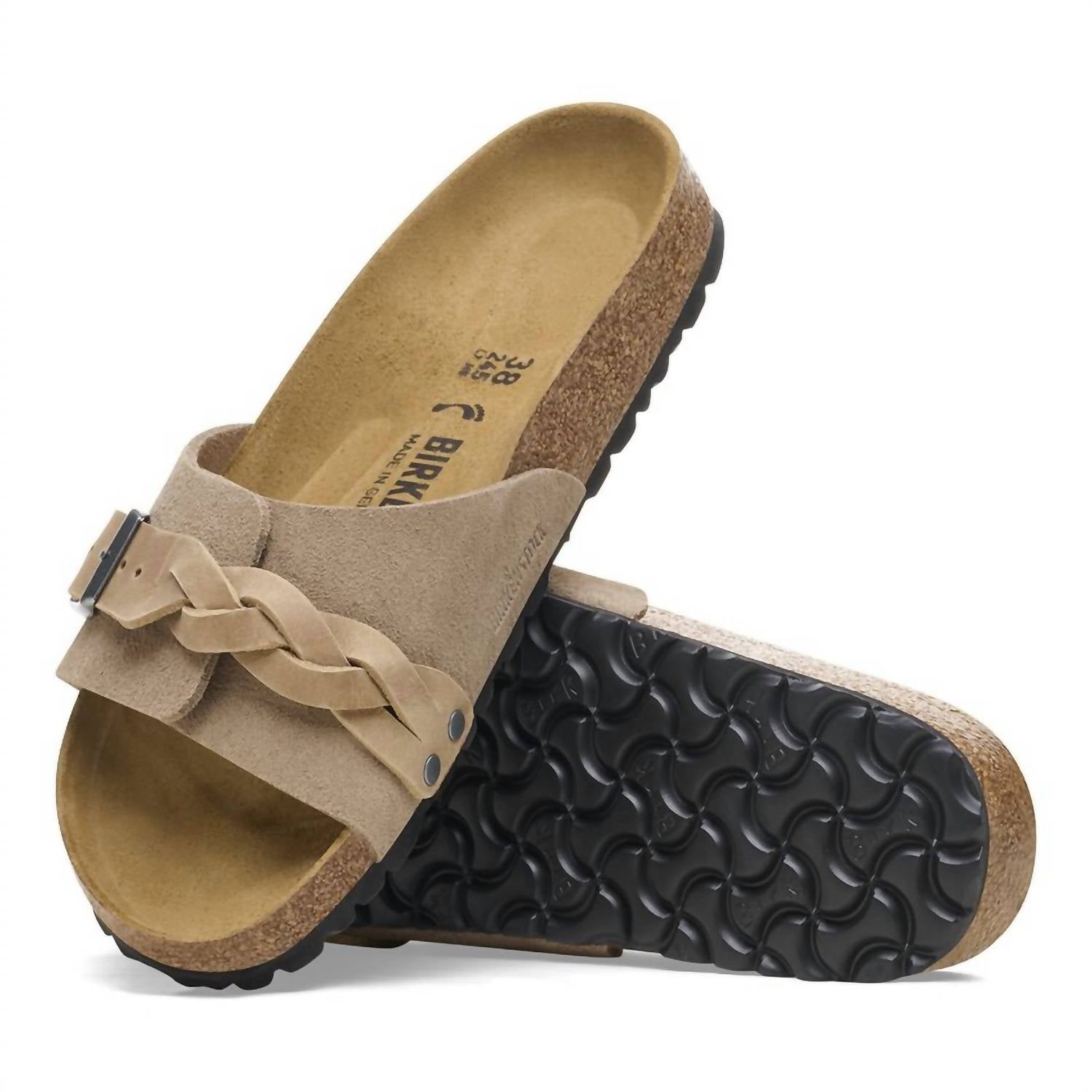 Женские плетеные замшевые сандалии Oita в цвете таупе Birkenstock, Taupe — фото 3