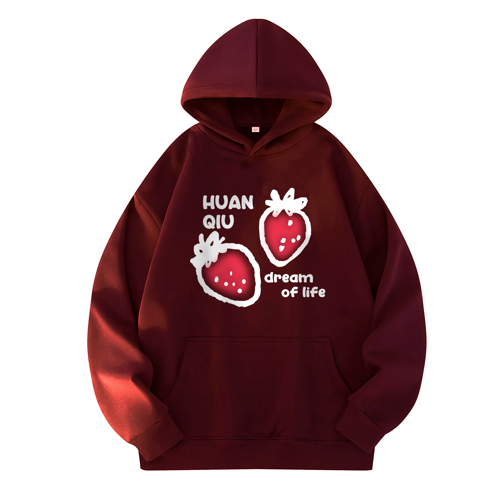

Толстовка Unisex Hooded Moderate Heavyweight HUANQIU, burgundy