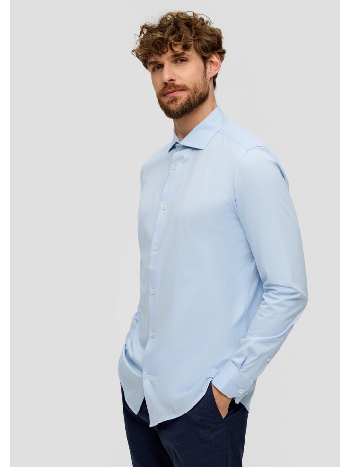 

Рубашка sOliver BLACK LABEL langarm, синий