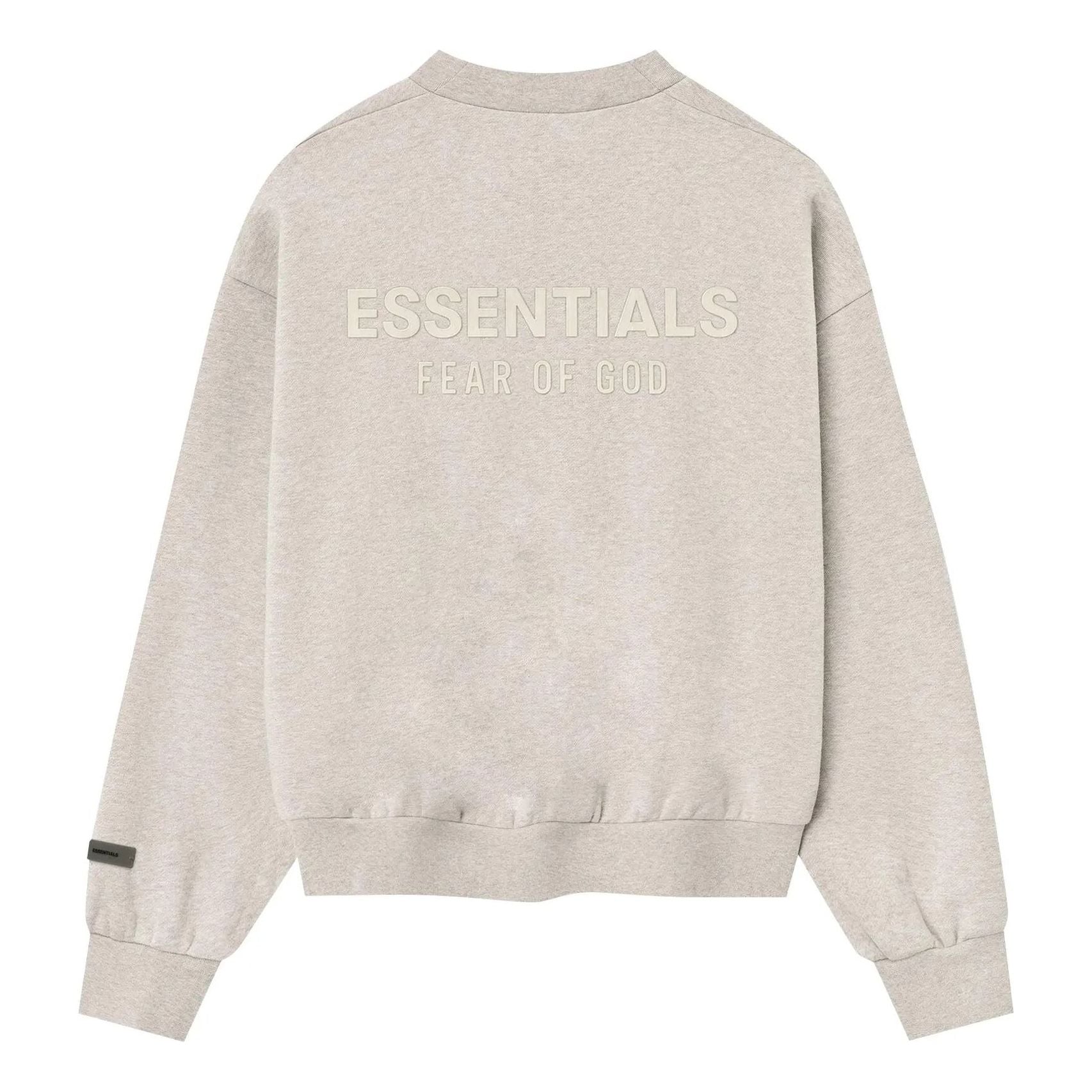 Свитер Fear of God Essentials Classic Fit Fleece Crewneck 'Heather Stone' — фото 2