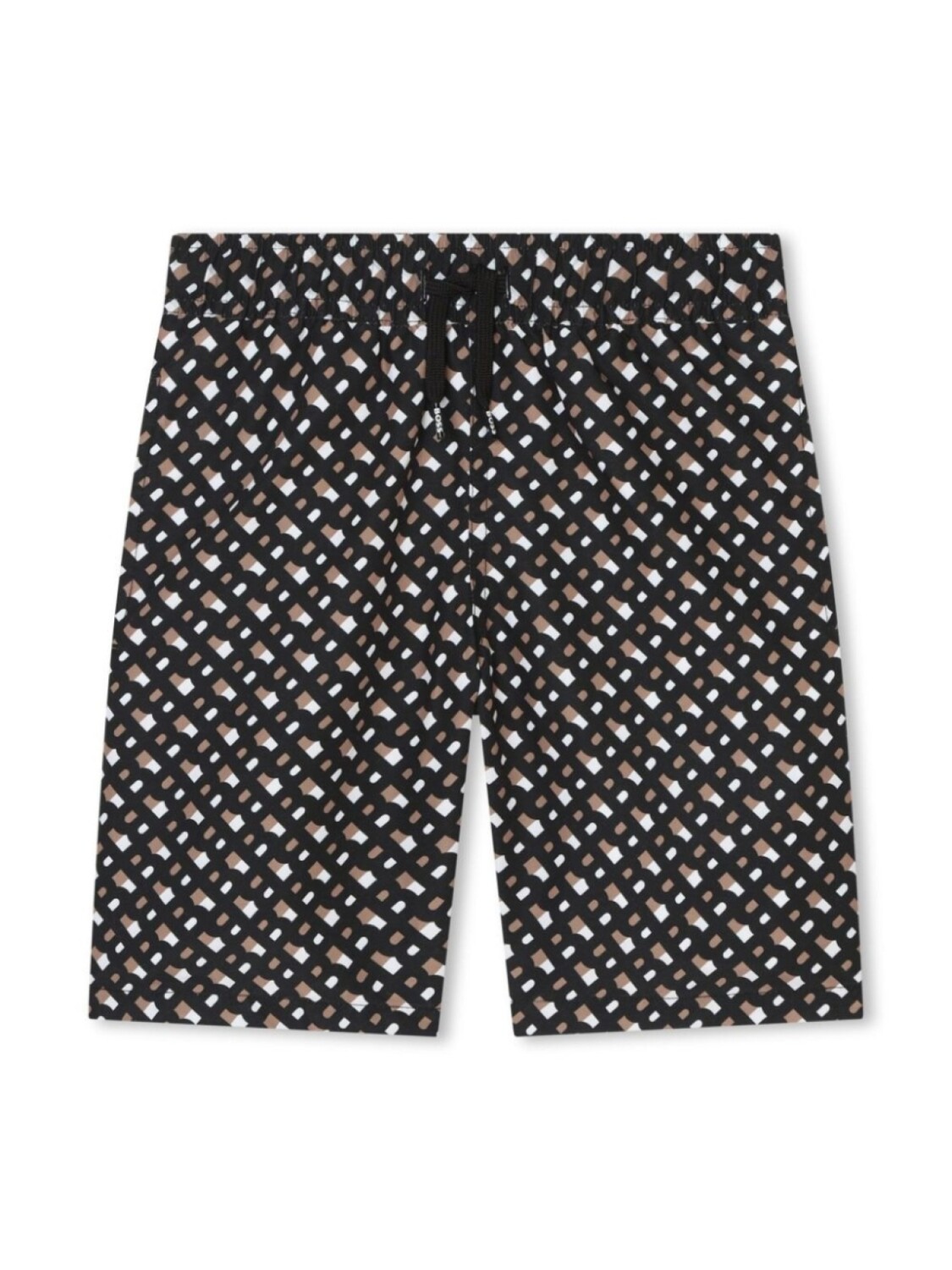 

BOSS Kidswear плавки-шорты с кулиской и монограммой, черный