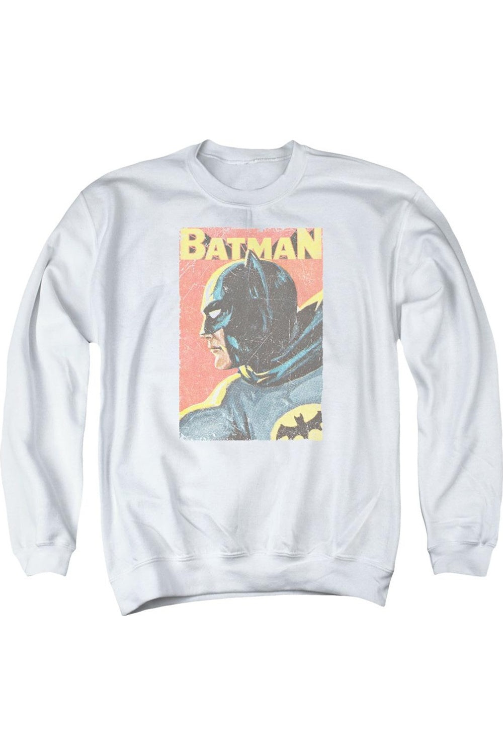 

Толстовка Batman Classic Tv Vintman для взрослых с круглым вырезом Gildan, белый