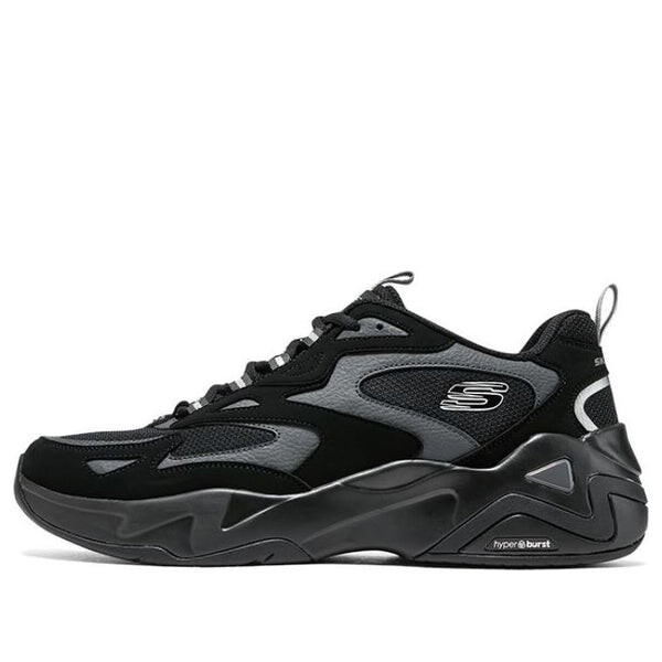 

Кроссовки dlites running shoes 'black grey' Skechers, черный