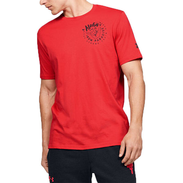

Футболка project rock iron paradise 'red' Under Armour, красный