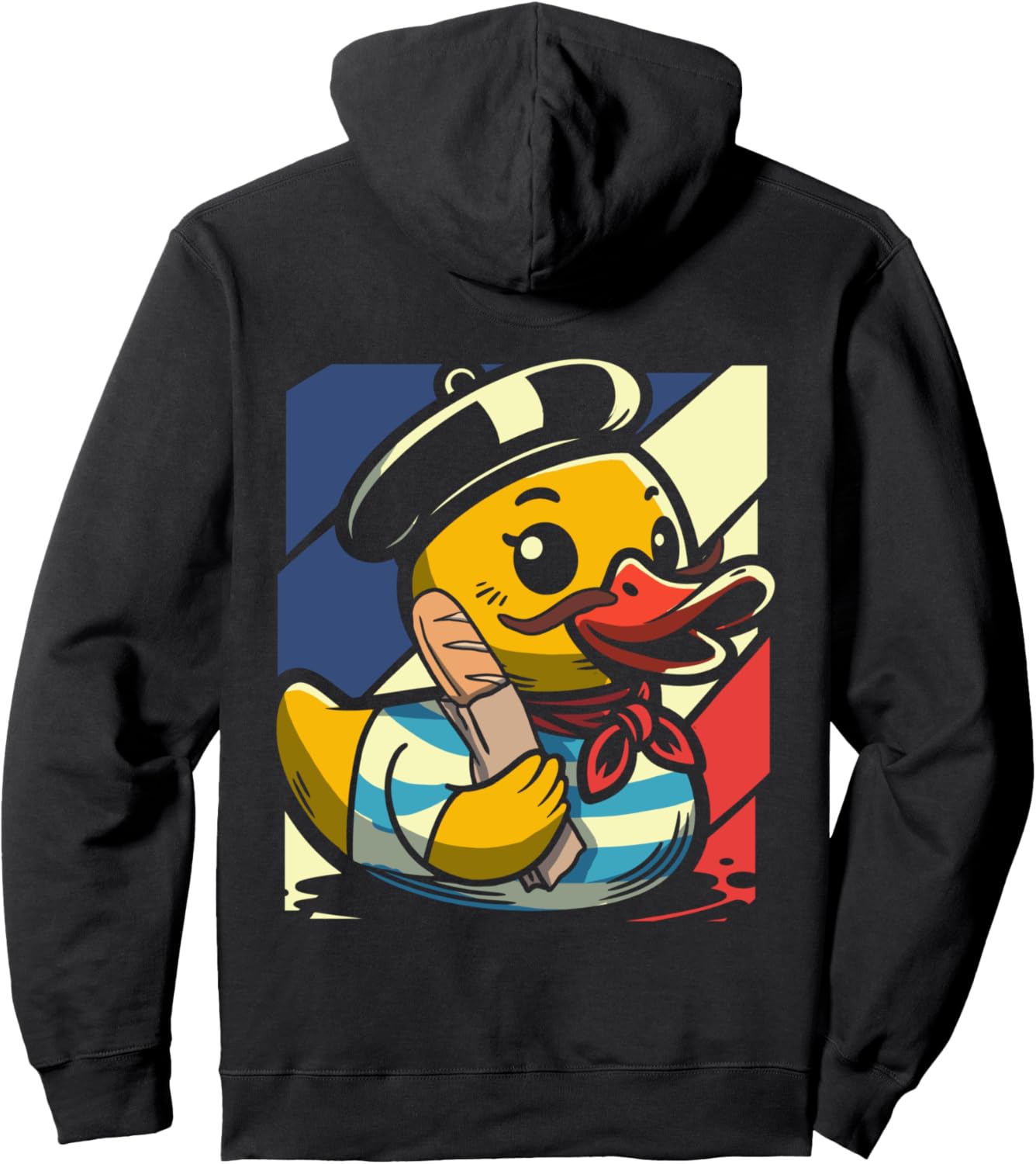 

Худи с изображением французской резиновой уточки, черный, размер S French Baguette Rubber Duck France Rubber Ducky