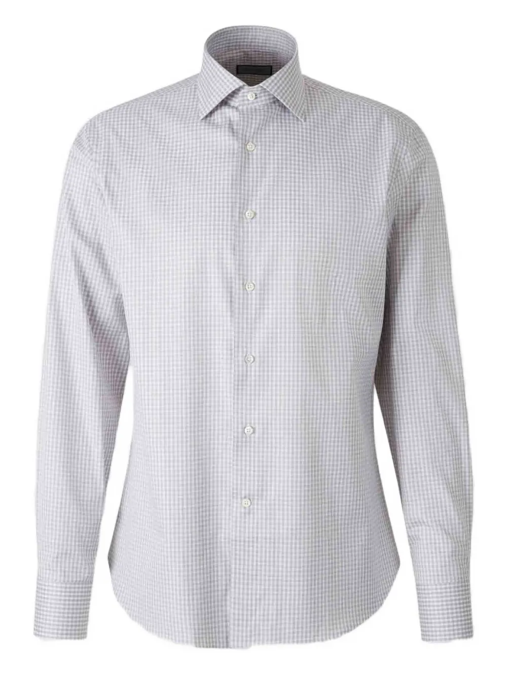 

Клетчатая рубашка с длинными рукавами Canali, серый