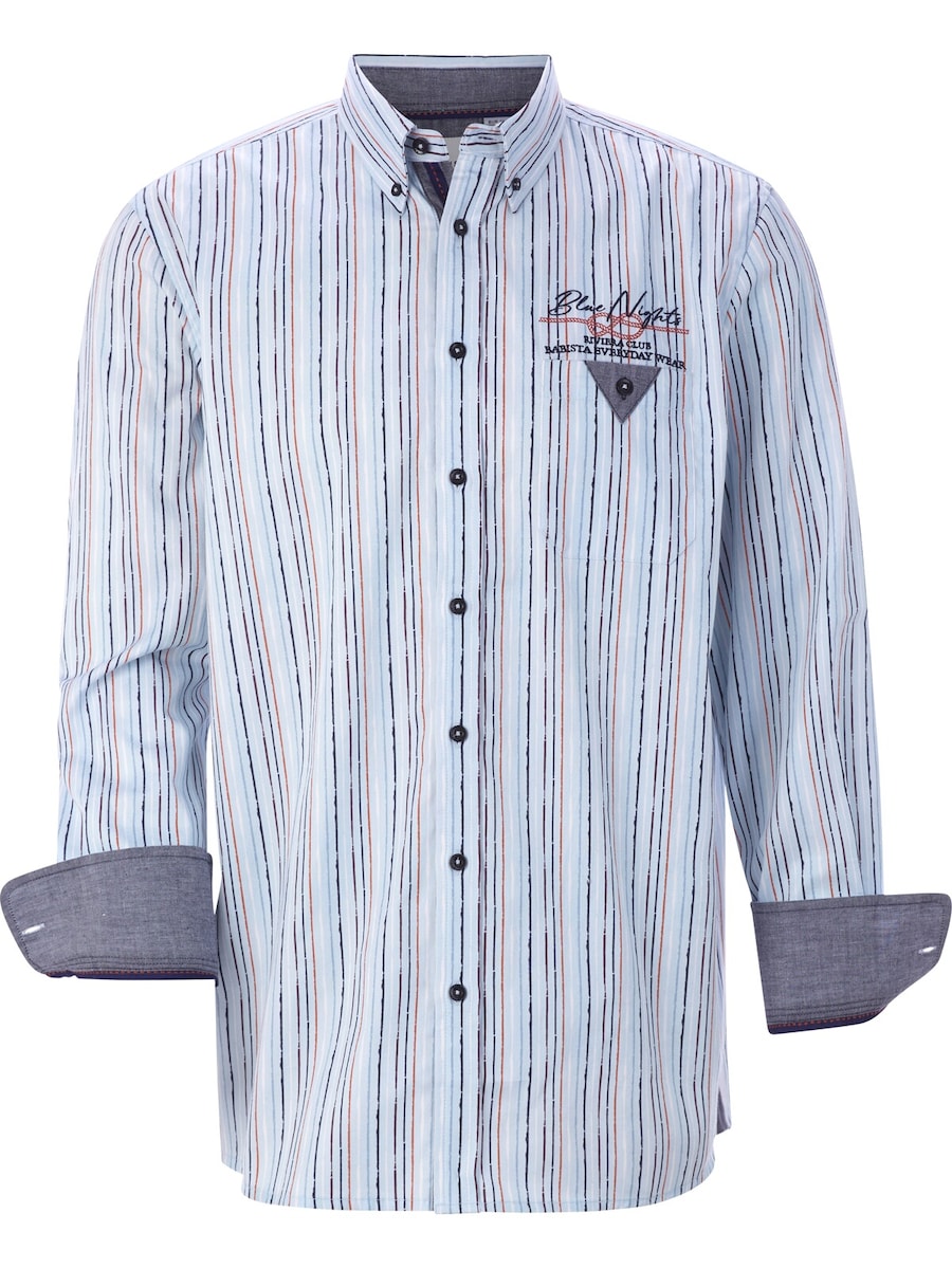 

Рубашка на пуговицах классического кроя BABISTA Mern, темно-синий/светло-синий